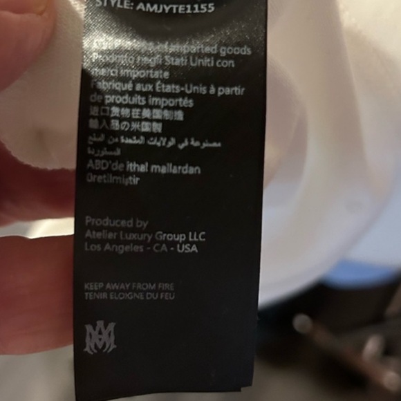 MENS AMIRI SNAKE HEAVYWEIGHT COTTON TSHIRT . Size XXXL - Picture 8 of 9